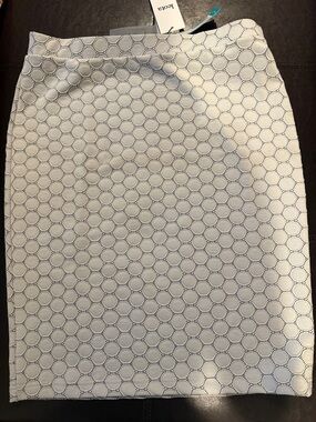 Leota White Eyelet Pencil Skirt